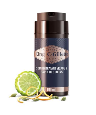 Gillette King C Men's Moisturizing Cream For Face And Short Beard, Softens Skin, Infused With Signature Fragrance With Notes