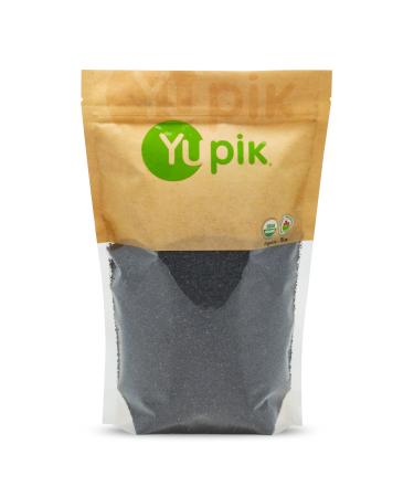 Yupik Organic Black Sesame Seeds 1 kg 6 Count Gluten-Free Non-GMO Kosher Vegan Natural Raw Seeds Unsalted Plant-Based Protein Source of Fiber Iron & Calcium for Cooking Baking & Topping 6 kg