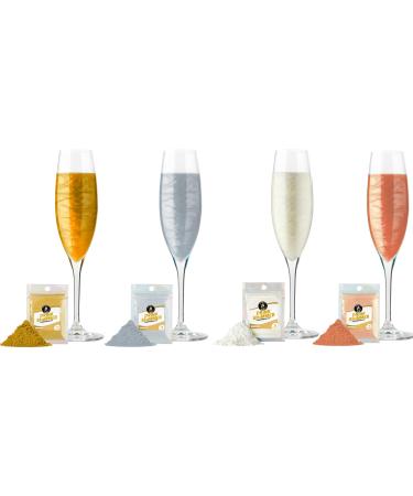 Twinkle my Drink Royal Bundle Premium Edible Glitter for Drinks & Cakes | Ideal for Engagement Party Decorations | Baby Shower Decorations Drink Glitter | Drink Shimmer 4 Pack 20g up to 100 Servings