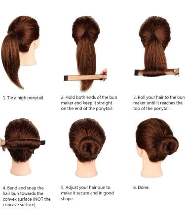 Magic Hair Bun Maker Fast & Easy Donut Bun Maker DIY French Twist Bun Shaper for Girls Women (Blonde Light Brown Brown) - Buy Online on GoSupps.com