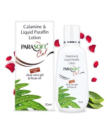 Parasoft Cal Body Moisturizing Lotion With Calamine, Aloevera And Rose Oil | Soothing Restoring Moisturizer | Relief Irritating Rashes Burns | Non-sticky Formulation For All Type Skin - 70 ml