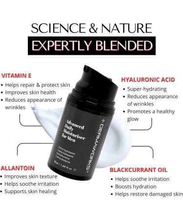 ADVANCED Moisturiser for men Face Moisturiser Men Anti aging Face Cream Men Hydrating Moisturiser for Dry Skin and Sensitive Skin with Vitamin E & Hyaluronic Acid Expert Formula Mens Skincare - Buy Online on GoSupps.com
