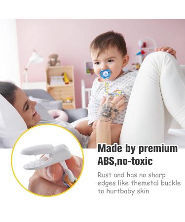 Babmomo 8 Pack Pacifier Clip Holder for Boys and Girls - Stylish Binkie Strap for Most Pacifier Styles, Teether Toys & Baby Gift - Flower Fruit Design - Buy Online on GoSupps.com