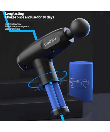 URORU Portable Deep Tissue Massage Gun for Athletes - Professional Lightweight Body Massager in Black-04 - Buy Online on GoSupps.com