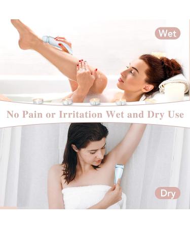 Elegant Electric Shaver for Women | Rechargeable 2-in-1 Razor for Body & Bikini | Cordless Hair Removal Trimmer | IPX7 Waterproof | Blue - Buy Online on GoSupps.com