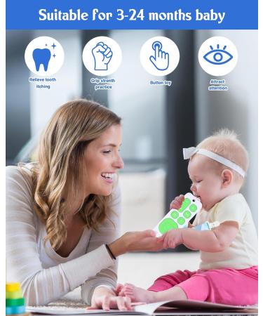 Buy CHMMY 2-Pack Baby Bite Rings | BPA-Free Dental Aid with Anti-Lost Rope | Ideal for 3-24 Months - Buy Online on GoSupps.com