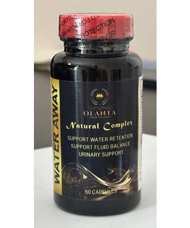 Water Away - Natural Water Away Support Water Retention Milk Thistle Cranberry Support Fast Acting Bloating - 1 Bottle 60 Capsules
