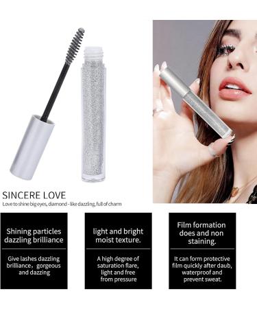 Mascara for Women Glitter Lashes Mascara Quick Drying Waterproof Lasting Jewel Shiny Lash Mascara for Parties Concerts Festivals 3.5g - Buy Online on GoSupps.com