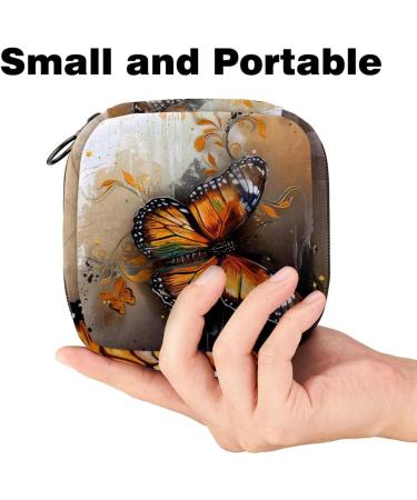 Colorful Monkey Watercolor Storage Bags for Women's Bandages - Portable & Trendy Menstrual Cup Storage for Teens & Girls - Buy Online on GoSupps.com