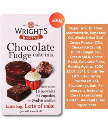 FEZ KEKE WRIGHT'S BAKING CAKE MIX COLLECTION - 3 X 500G (1x Ginger Cake mix 1x Chocolate Fudge cake mix 1x Madeira Cake mix) - Buy Online on GoSupps.com