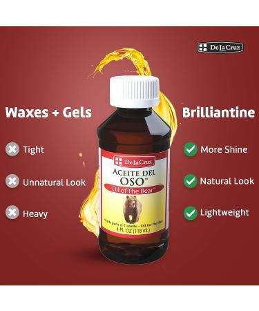 De La Cruz Oil of the Bear Beard Oil for Men - Grooming Brillantine for Hair, Mustache, and Beard - Buy Online on GoSupps.com