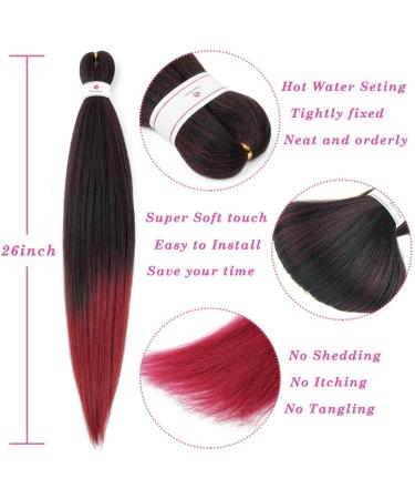 Beyond Beauty 26Inch 3Pack/Lot Pre Stretched Braiding Hair Extensions EZ Briads Hot Water Setting Yaki Braiding Hair(TBug) 3Packs-26Inch T1B-Bug - Buy Online on GoSupps.com