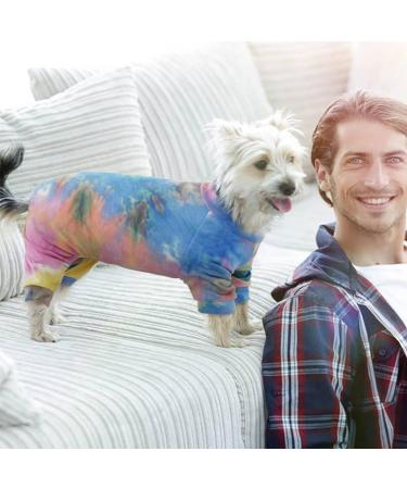 Rainbow Dog Sweater with Legs - Windproof Cotton Overall Pajamas for Small & Medium Dogs - Buy Online on GoSupps.com