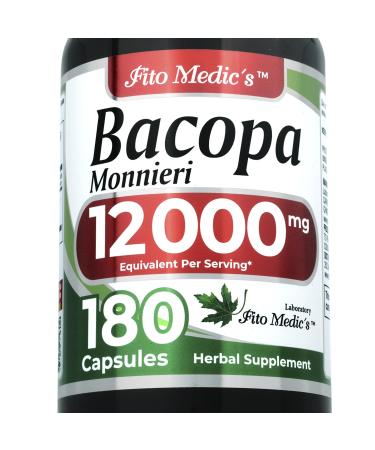 FITO MEDIC'S Lab | bacopa |180 Capsules | bacopa monnieri | Ultra High Absorption.