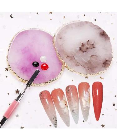 Meiyea Nail Art Palette - Pink Polish Mix & Manicure Tool with Double Ended Brush | International Shipping - Buy Online on GoSupps.com