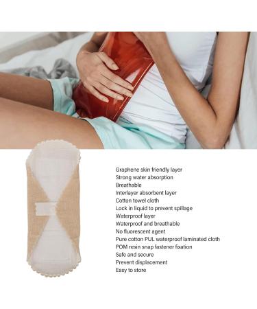 5pcs Washable Reusable Menstrual Pads - Super Absorbent & Breathable Cotton - Skin Color M - Buy Online on GoSupps.com