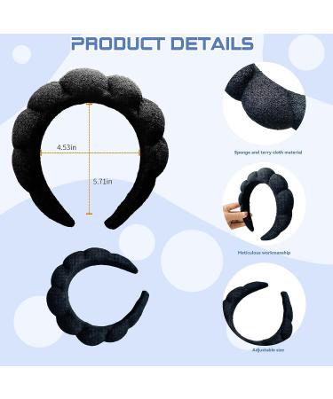 KVIFIVK Women's Spa Headband Towel Cloth for Washing Face, Makeup Removal, Shower - Black - Buy Online on GoSupps.com
