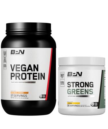 BARE PERFORMANCE NUTRITION BPN Vegan Oatmeal Cookie Protein + Strong Greens Lemon Bundle