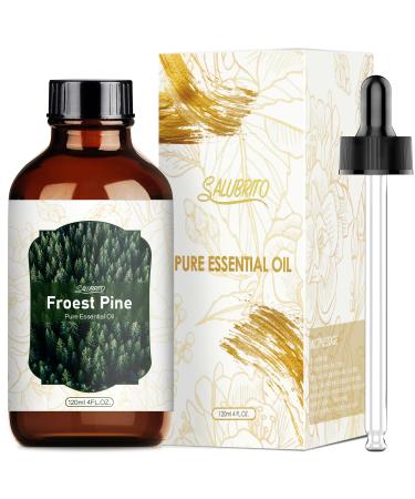 SALUBRITO 120ML Forest Pine Essential Oil Pure & Natural Aromatherapy Oils Fragrance Oil for Diffuser Great for Skin Headache Relaxation Sleep Candle & Soap Making Strong Scented Pine Oil