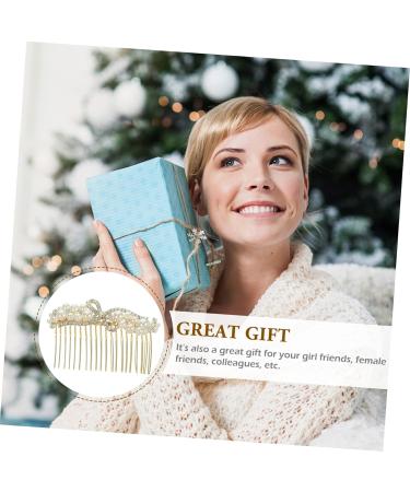 DOITOOL Alloy Rhinestone Hair Comb Bridal Hair Clip Rhinestone Headband Bridal Flower Comb Bridal Hair Accessories for Wedding Pearl Hair Comb Rhinestones Bun Bridesmaid Girl - Buy Online on GoSupps.com