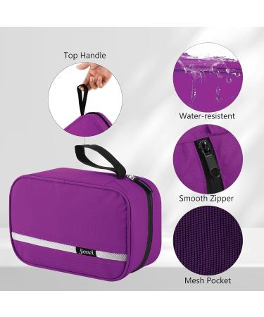 Homchen Waterproof Hanging Travel Toiletry Bag - Portable Cosmetic Wash Bag for Men and Women (Purple, M) - Buy Online on GoSupps.com