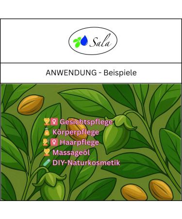  SALA Sala Organic Cold Pressed Jojoba Oil Glass Bottle 250ml - Buy Online on GoSupps.com