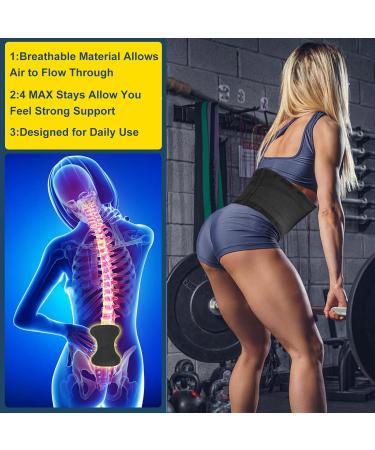 Back Brace Support Belt for Pain Relief | Adjustable Lumbar Waist Protection for Scoliosis Sciatica & Herniated Disc - L/XL (31-38 inches - Buy Online on GoSupps.com