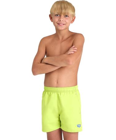 ARENA Boys' Beach Boxer Solid R Swim Trunks 164 | Soft Green-Neon Blue | International Shipping Available - Buy Online on GoSupps.com