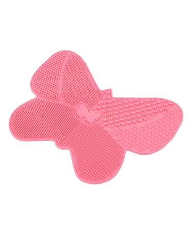 1pc Silicone Scrub Pad Beauty Cleaning Tool Makeup Cleaning Mat Lip Brush Makeup Brush Cleaning Scrubber Brush Cleaning Pad Makeup Cleaner Pink Cleaning Brush Cosmetic 23X17cm Pink