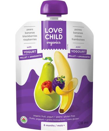 Love Child Organics Power Yo'rridge Pears Bananas Blackberries + Raspberries Puree 128 ml 12 Pack - Buy Online on GoSupps.com