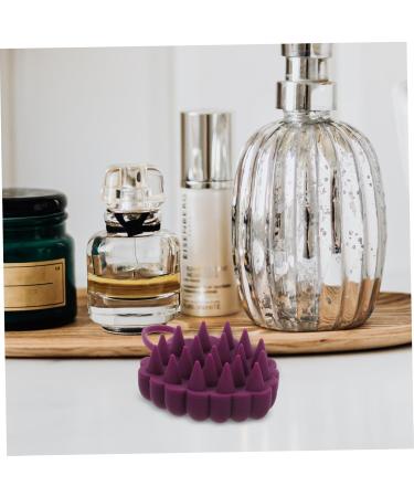Kombiiuda ArtFakt Scalpoos Shampoo Brush - Soft Scalp Massager for Hair Peeling & Cleaning | Purple Pebble Gel 12x7.8x3.6cm - Buy Online on GoSupps.com