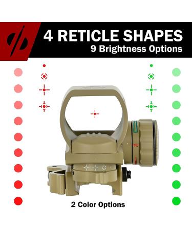 DDHQ Red Dot Reflex Sight Scope with Quick Detach Mount - Veteran Owned Company - Buy Online on GoSupps.com