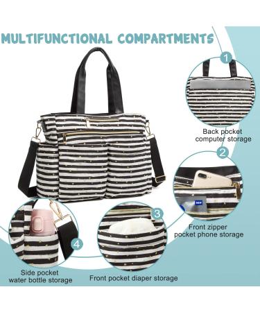 Diaper Bag Tote Set for Boys and Girls | Large Travel Bag for Mom and Dad with Changing Pad - Buy Online on GoSupps.com