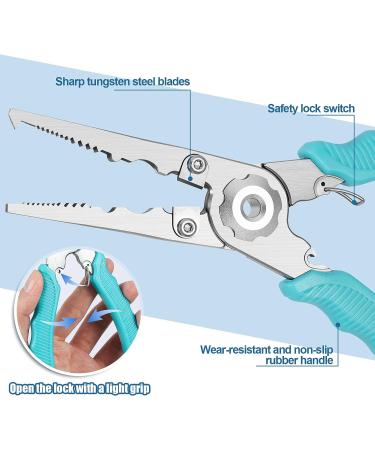 Rakiyada 7.5 Inch Fishing Pliers - Multi-Functional Saltwater Gear for Split Ring Plier, Line Cutter, and Hook Remover - Ideal for Ice Fishing and Fly Fishing - Great Fishing Gift for Men - Buy Online on GoSupps.com