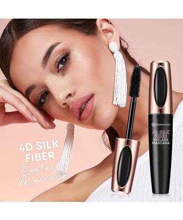Neenoxtub 4D Silk Fiber Lash Mascara 2 Pack Black - Lengthening, Thickening, Long Lasting, Waterproof & Smudge-Proof | Hypoallergenic Formula - Buy Online on GoSupps.com