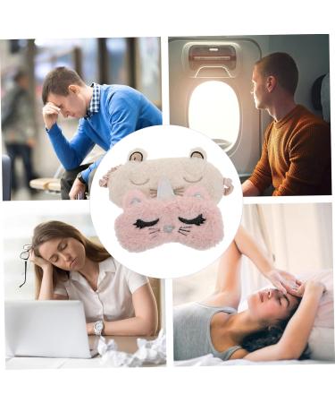 Beaupretty Cat Eye Mask - 4 Pcs Eye Protector for Men & Women | Portable Polyester in Pink & White | Perfect for Travel & Relaxation - Buy Online on GoSupps.com