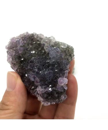 Home Natural Crystal Cluster Amethyst Geode Semi-Precious Stone Cluster Decoration Ornaments (Size : 150-200g)