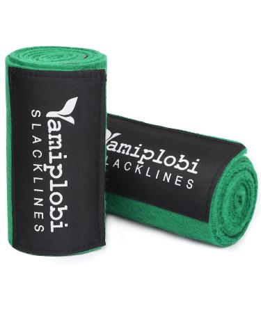 NA Tree Protector Kit for Slacklines - 60" x 6" Tree Guards - 2 Piece Non-Slip Felt Wraps with Anti-Slip Guide Straps - Perfect Outdoor Tree Wear for Ziplines Hammocks Slackline Rope - Green - Buy Online on GoSupps.com