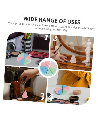 Buy Minkissy 8 Sets Triangular Sponge Puff - Portable Facial Makeup Sponges | Triangle Cosmetic Wedge Puffs for Flawless Beauty - Buy Online on GoSupps.com