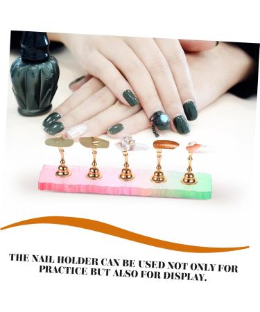 minkissy 3 Sets Artificial Nails Display Holder Fake Nails Display Holder Fake Nail Tips Training Nail Stands Nail Holder for Painting Nails Crystal Stand Acrylic With Base - Buy Online on GoSupps.com