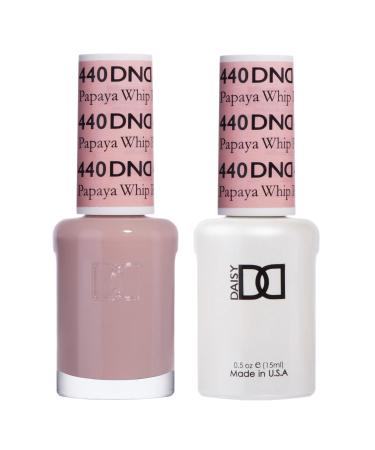 DND Gel Polish Set Beige Nude Collection UV/LED Gel Polish and Air Dry Nail Lacquer Matching Chip-Free Polish Duo 440 Papaya Whip 0.5 Fl Oz