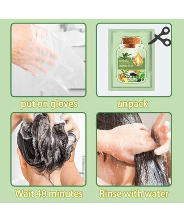 10 PCS Natural Coffee Hair Dye - Long-lasting Plant Extract Bubble Shampoo for Gray Hair | Home Salon Use - Buy Online on GoSupps.com