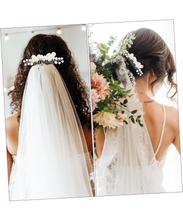 Mikinona 1 Set Bride Headpiece Wedding Hairpin Bride Hair Comb Wedding Hair Accessories for Brides Pearl Hair Pin Hair Comb for Girl Headpieces for Wedding Pearl Hair Combs - Buy Online on GoSupps.com
