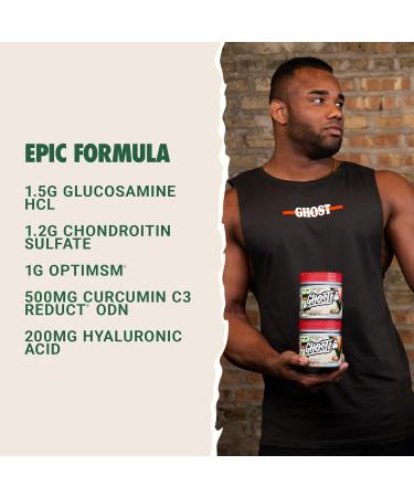 GHOST Joint Supplement Orange Cream (30 Servings) - Daily Joint Maintenance Supplement for Men & Women - Glucosamine HCL Chondroitin Sulfate & Curcumin - Cartilage Bones & Joint Support - Buy Online on GoSupps.com