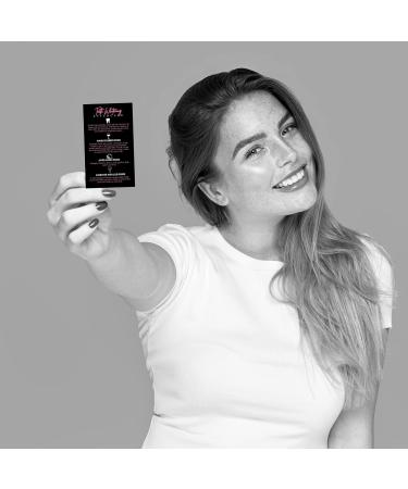 Teeth Whitening Aftercare Cards 50 Pack 2x3.5 inch | Kit Supplies - Black Neon Pink Design - Buy Online on GoSupps.com