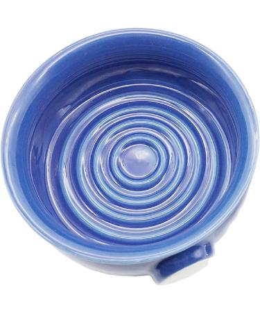 Geardeangloow Luxury Blue Ceramic Shaving Bowl - Wide Mouth Soap & Cream Holder for Men - Buy Online on GoSupps.com