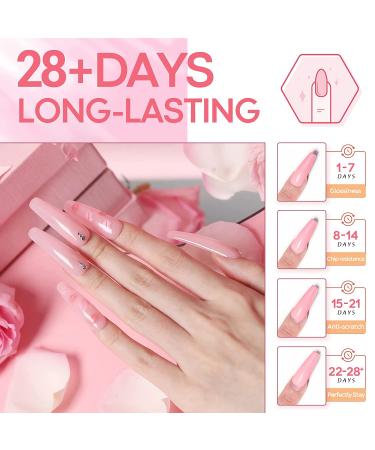 Modelones Poly Nail Gel Kit - 6 Colors Builder Gels Extension Gel Kit with Slip Solution - Professional All-in-One French Pink Set - Buy Online on GoSupps.com