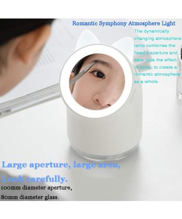 Beauty Makeup Humidifier USB Large Capacity Nano Humidification Desktop Vanity Mirror Atomizer 2 in 1 Home Sauna SPA Facial Warm Mist Humidifier Steamer Pink - Buy Online on GoSupps.com