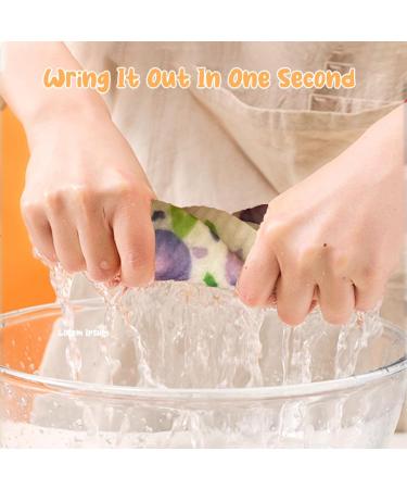 Swedish Dish Cloth 6 Pack Swedish Dishcloths with 4 Clips Absorbent Sponge Cleaning Reusable Biodegradable Paper Towels (6 Pack Fruit) - Buy Online on GoSupps.com