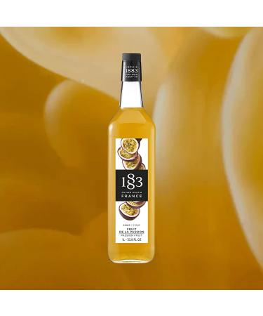 1883 Maison Routin Premium Passion Fruit Syrup - 1L Bottle for Cocktails, Martinis, Mocktails, Smoothies, and Iced Coffee - Buy Online on GoSupps.com